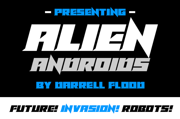 Alien Androids: A Bold Display Font for Handmade Creators
