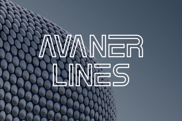 Avaner Lines: A Bold, Responsive Display Font for Digital Brands