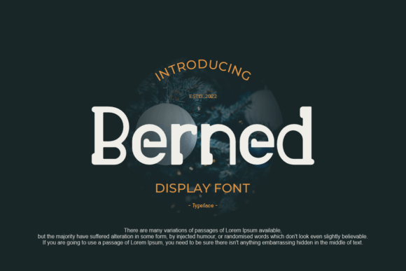 Berned: A Quirky Display Font That Delivers Personality