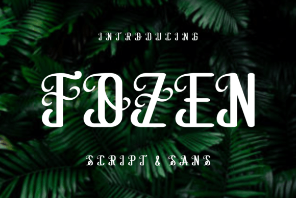 Fozen: A Distinctive Display Font for Digital Design