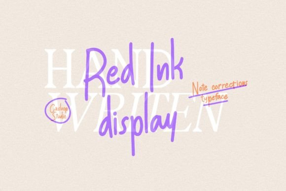 Red Ink: A Friendly Handwritten Display Font for Small Businesses