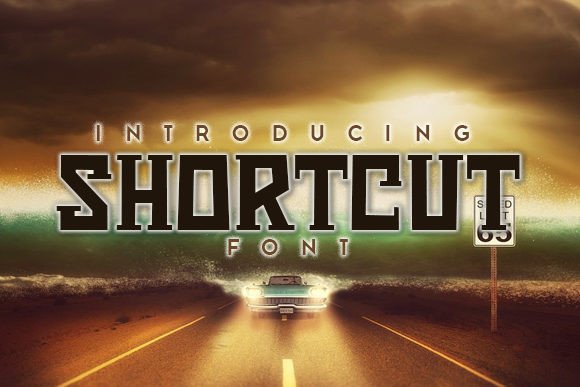 Shortcut: A Stylish Squarish Display Typeface for Digital Design
